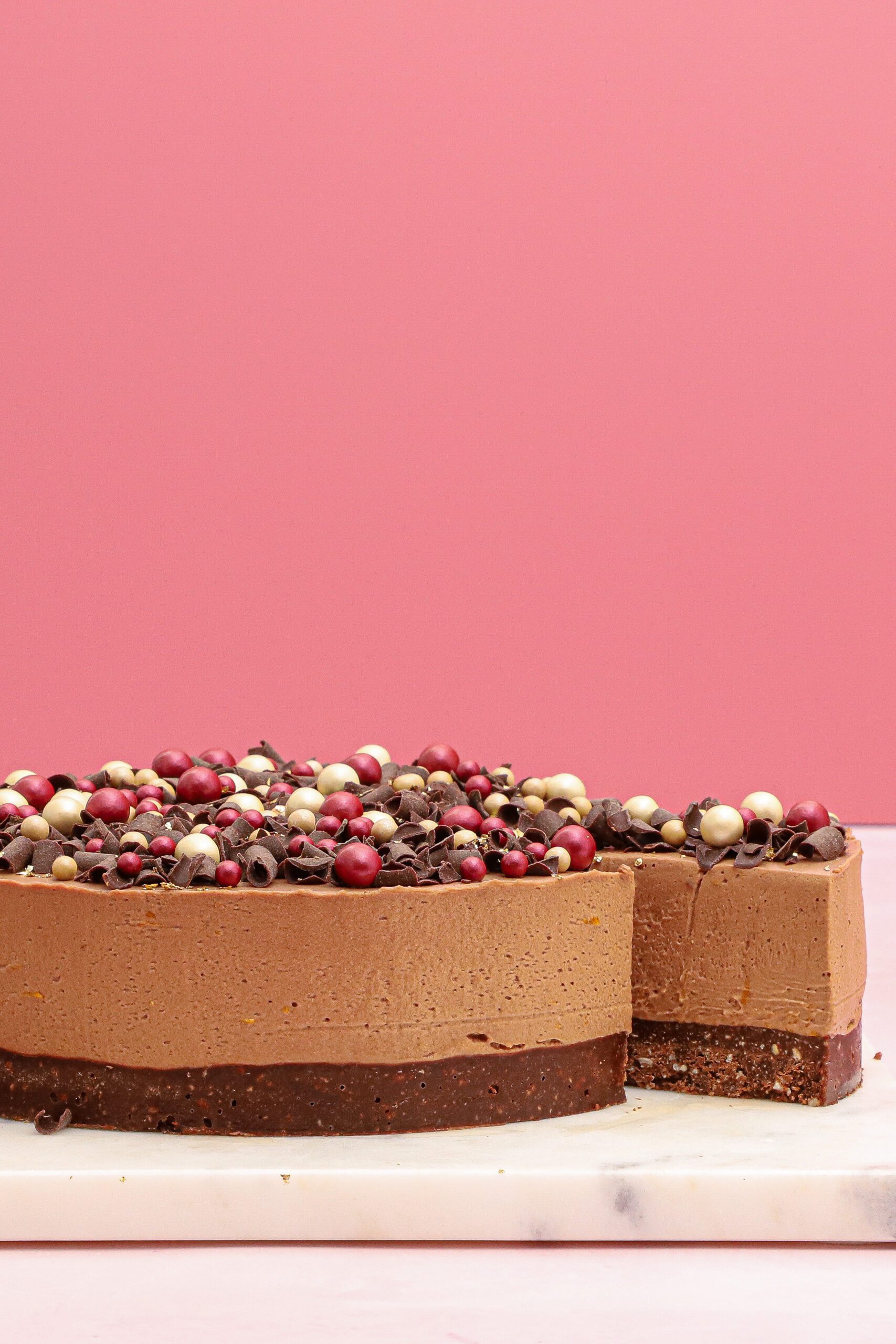 Chokolade cheesecake - Opskrift med appelsin og mandellikør