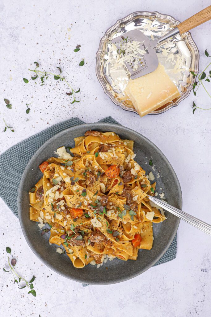 Pasta med ragout af osso buco - Pasta med osso buco