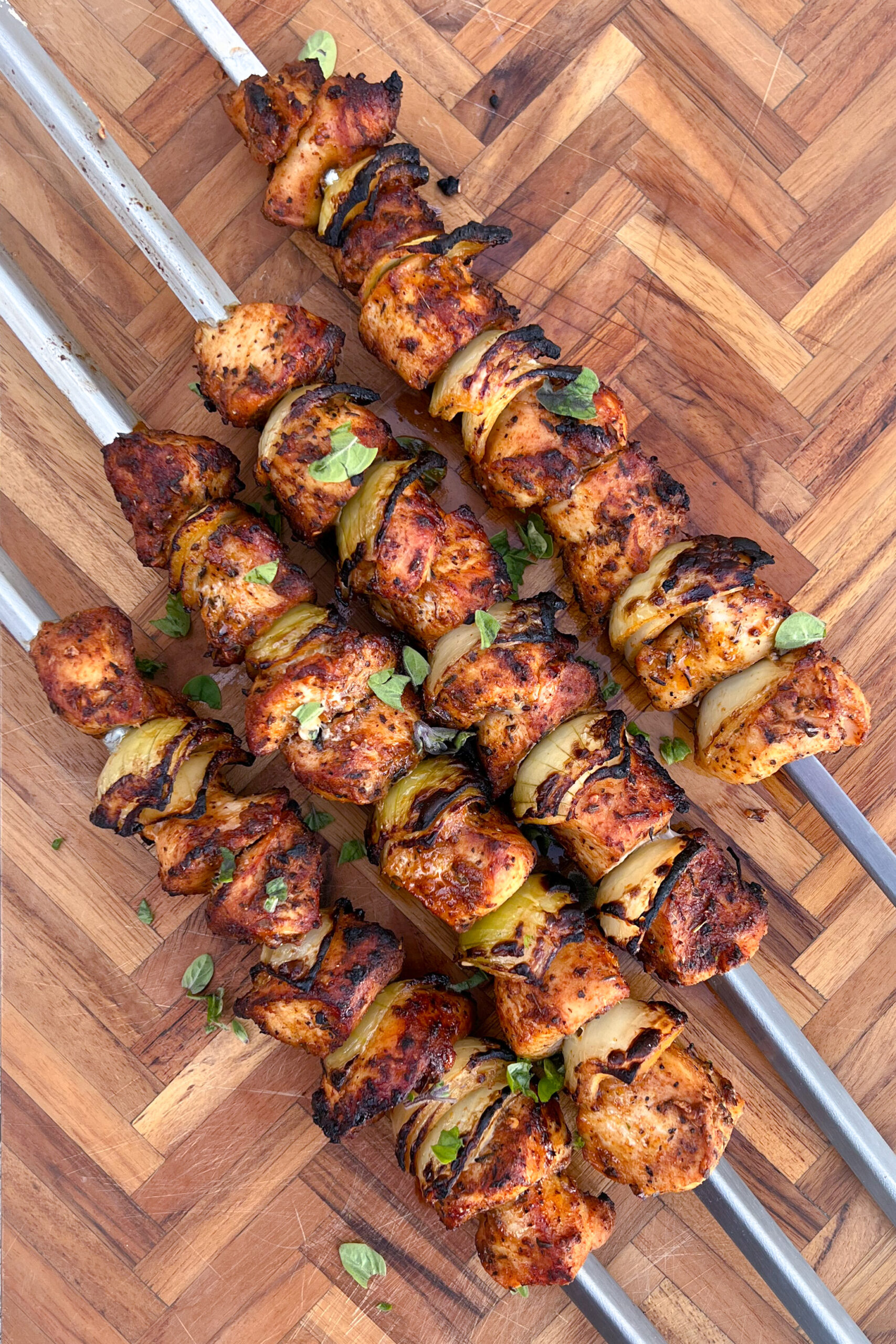Cajun kyllingespyd - Grillspyd med cajun krydret kylling