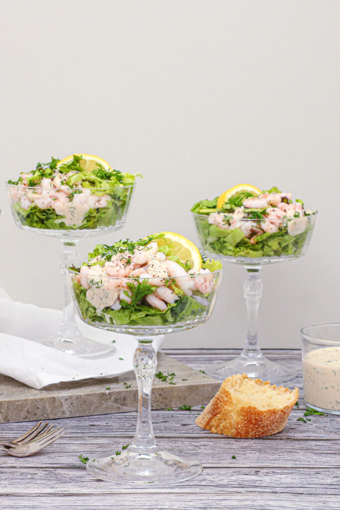 Klassisk rejecocktail - Opskrift på rejecocktail i glas