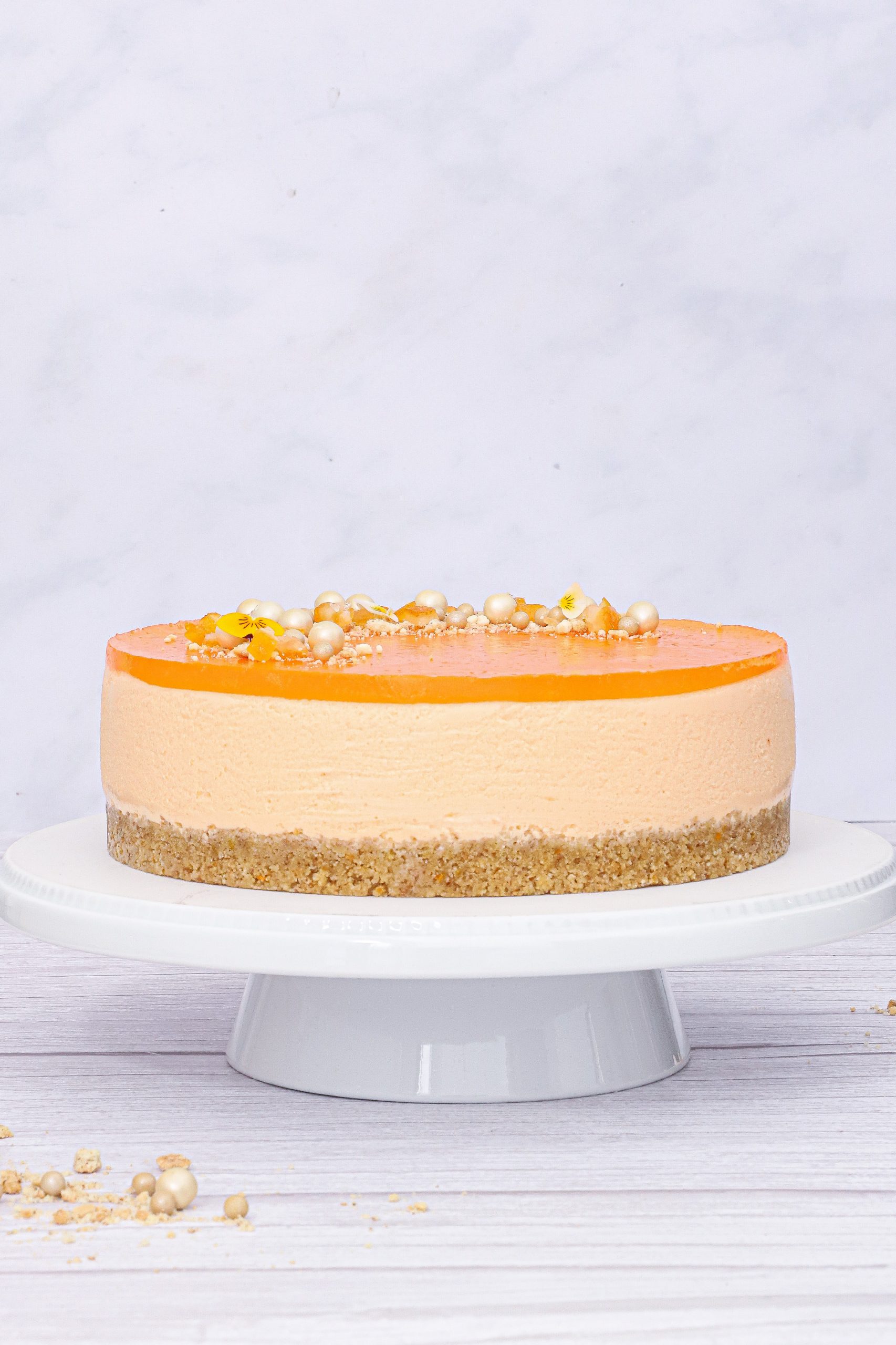 Aperol Spritz cheesecake - Opskrift på Aperol Spritz cheesecake