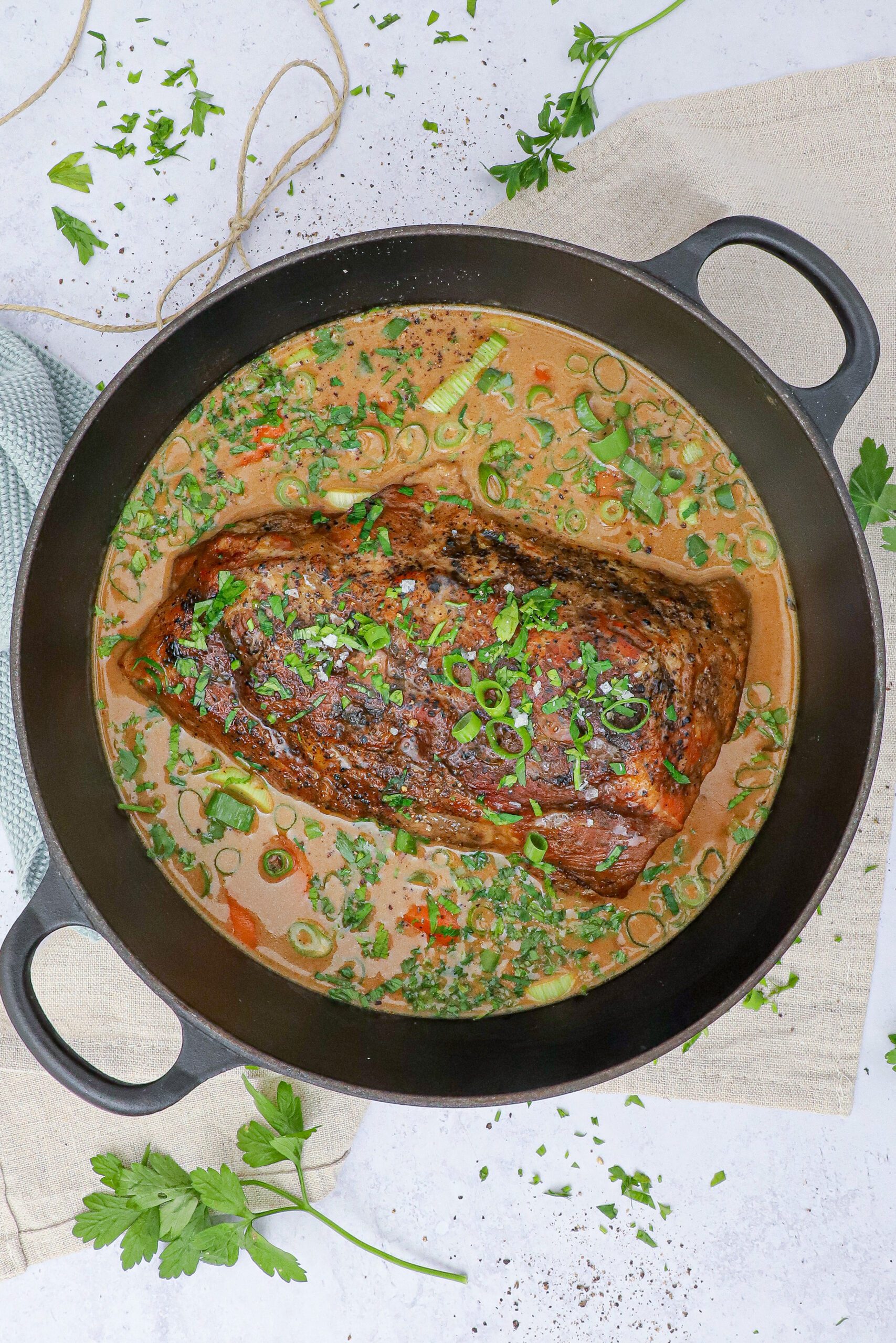 Ølbraiseret nakkefilet - Opskrift på braiseret nakkefilet med øl