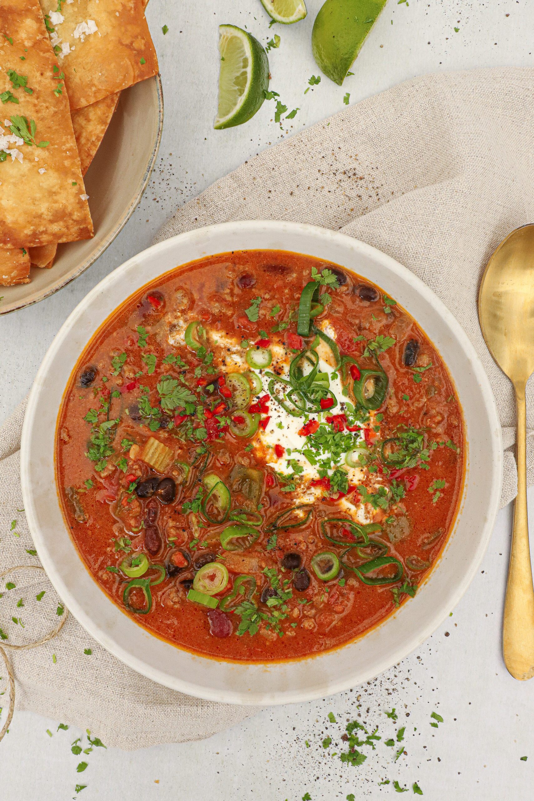 Tacosuppe - Opskrift på mexicansk suppe med oksekød