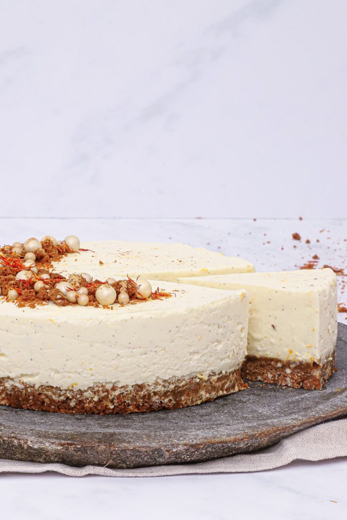 Appelsin cheesecake med vanilje og bastogne - Opskrift på cheesecake med appelsin og vanilje