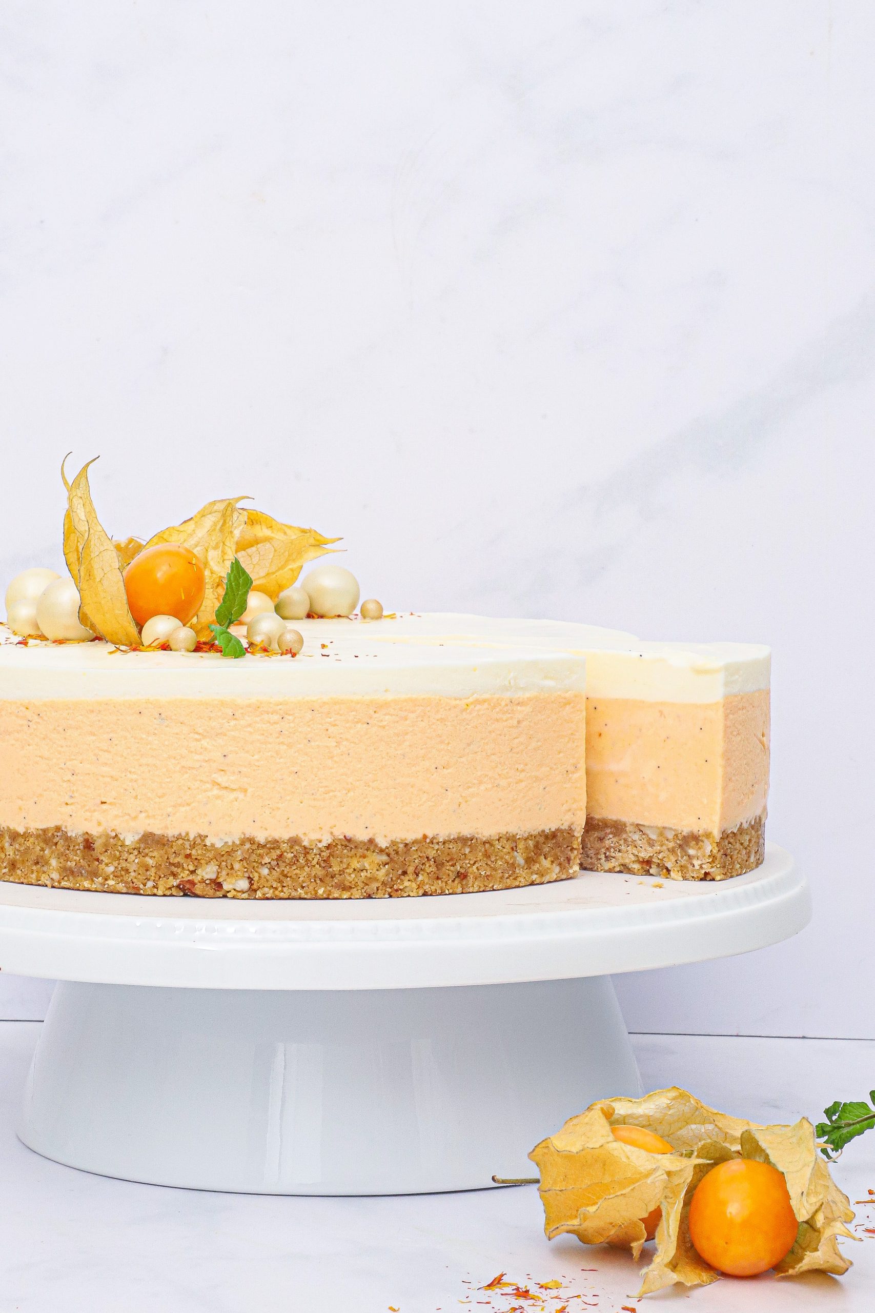 Pornstar Martini cheesecake - Opskrift på passionafrugt cheesecake