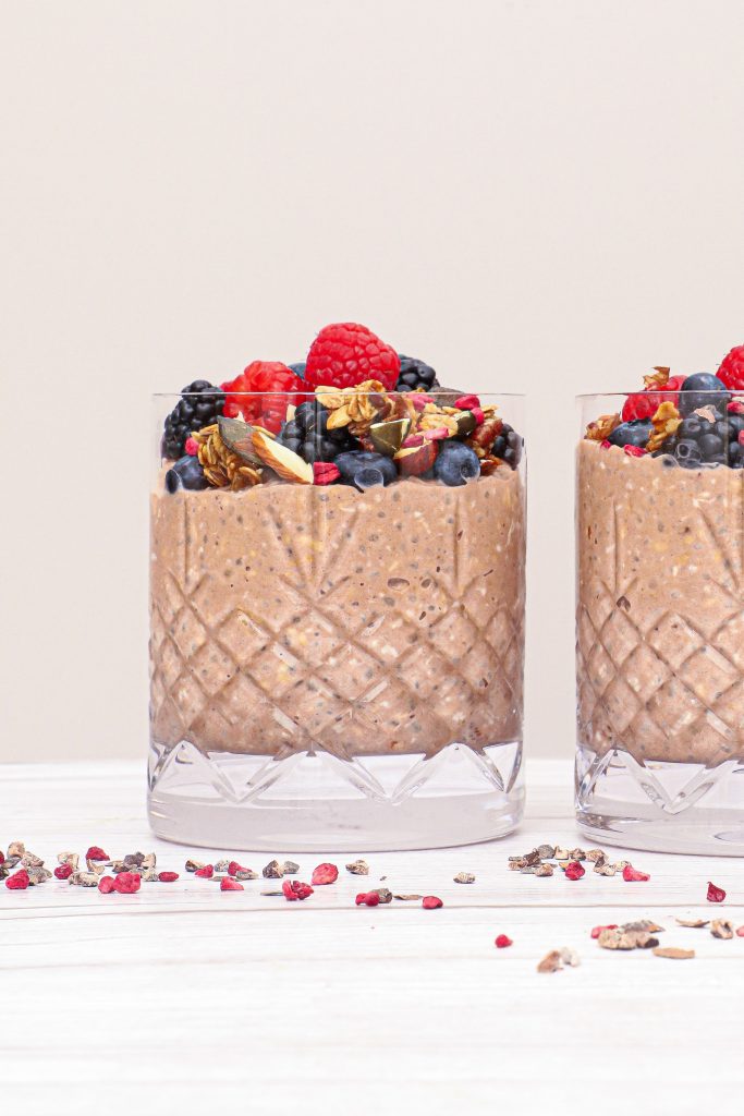 Overnight oats med kakao - Opskrift på overnight oats med chokoladesmag