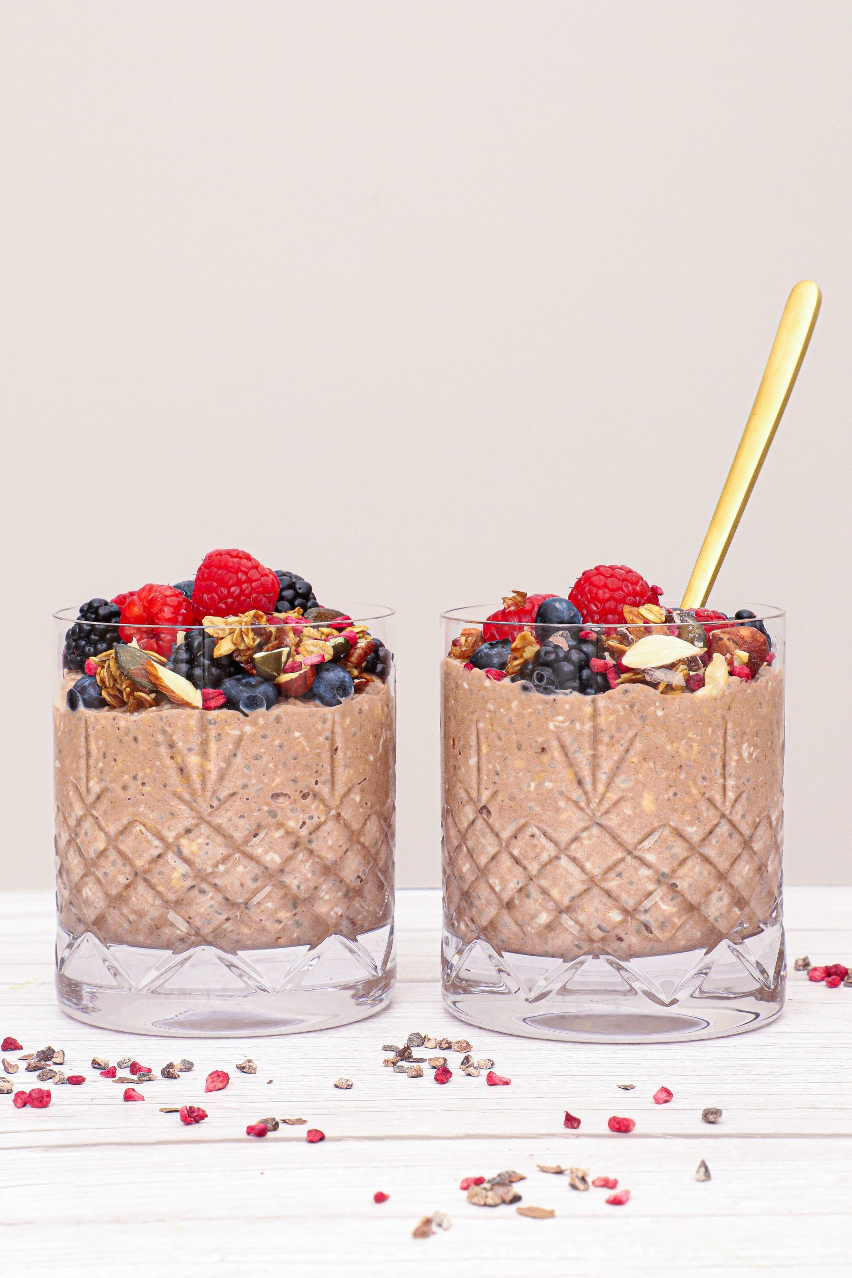 Overnight oats med kakao - Opskrift på overnight oats med chokoladesmag