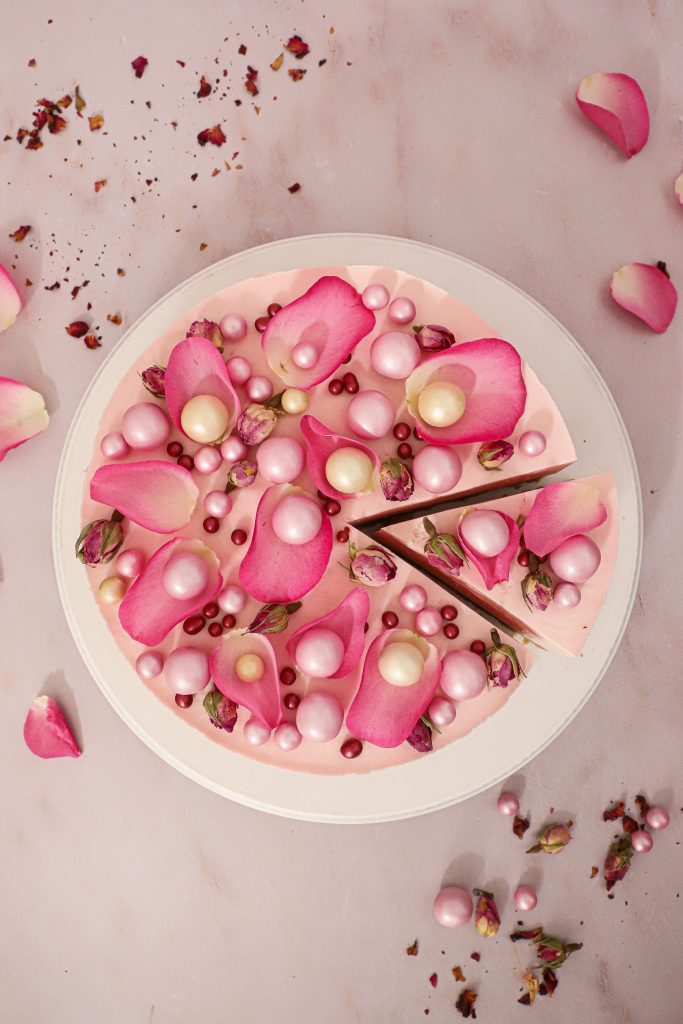 Rosé cheesecake - Opskrift på cheesecake med rosé og jordbær