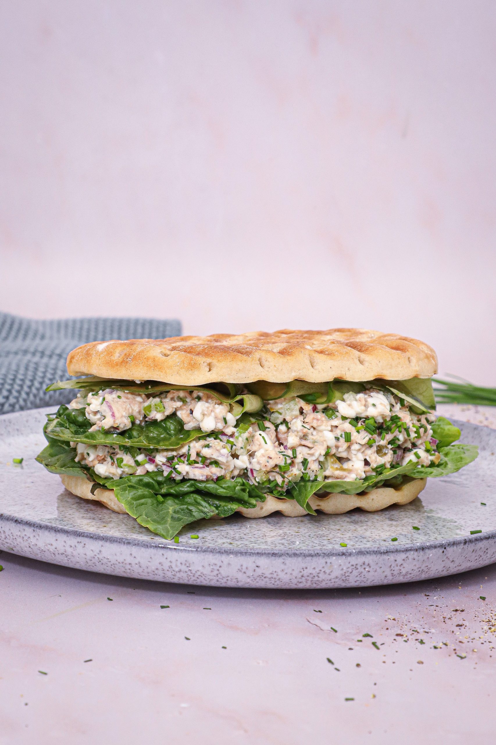 Sandwich med tunsalat med hytteost - Sandwich med tun og hytteost