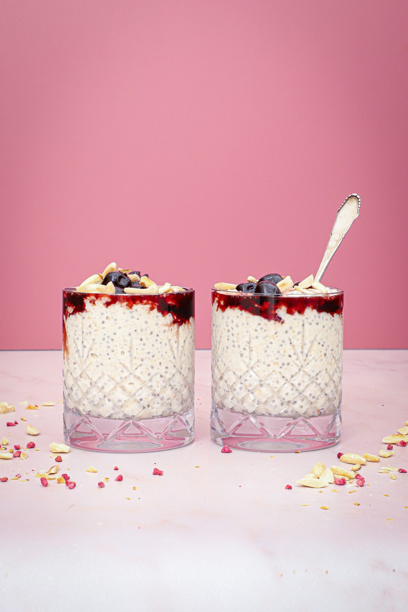 Overnight oats med mandler og vanilje - Overnight oats a la Risalamande