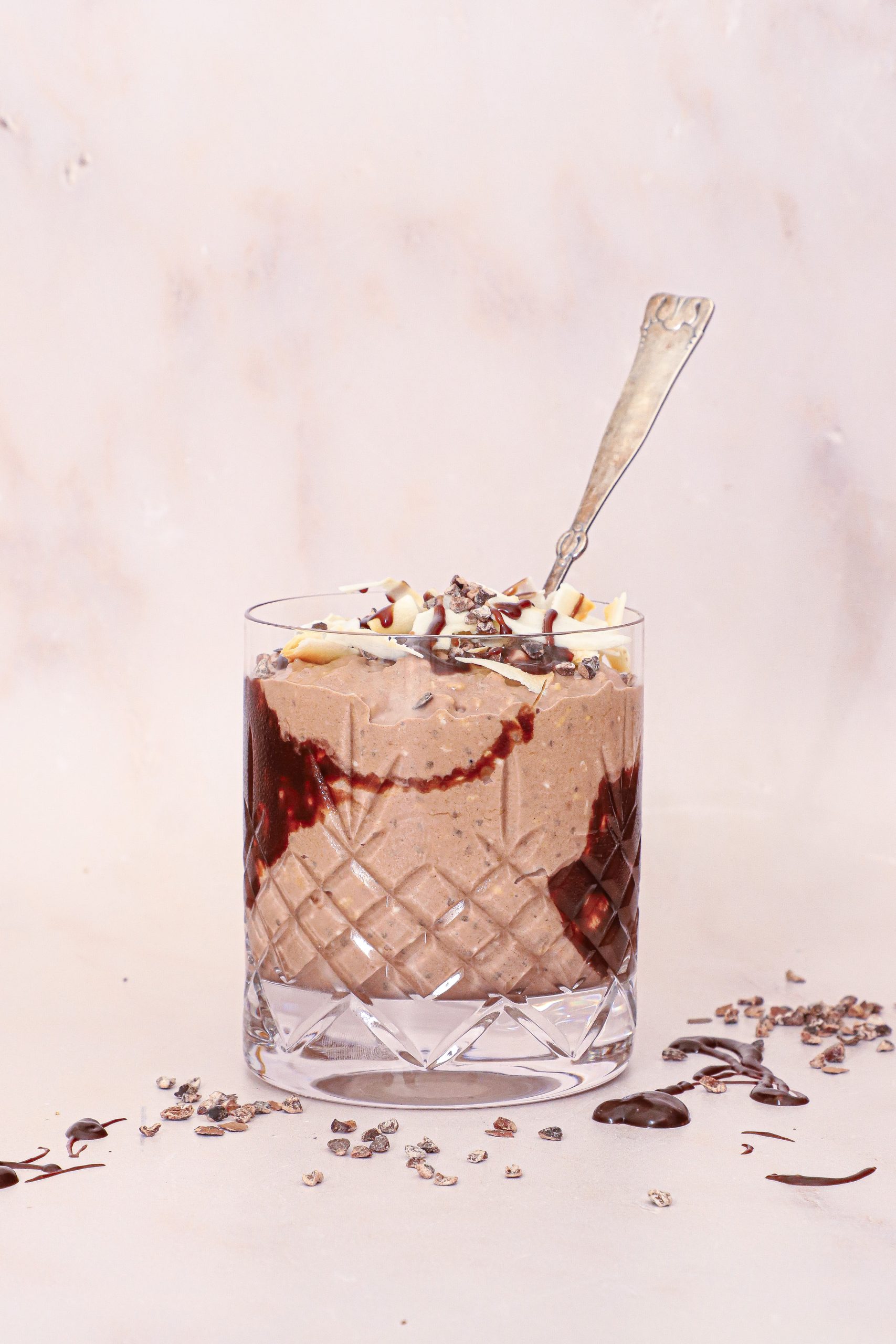 Overnight oats med kokosmælk og kakao - Bounty køleskabsgrød