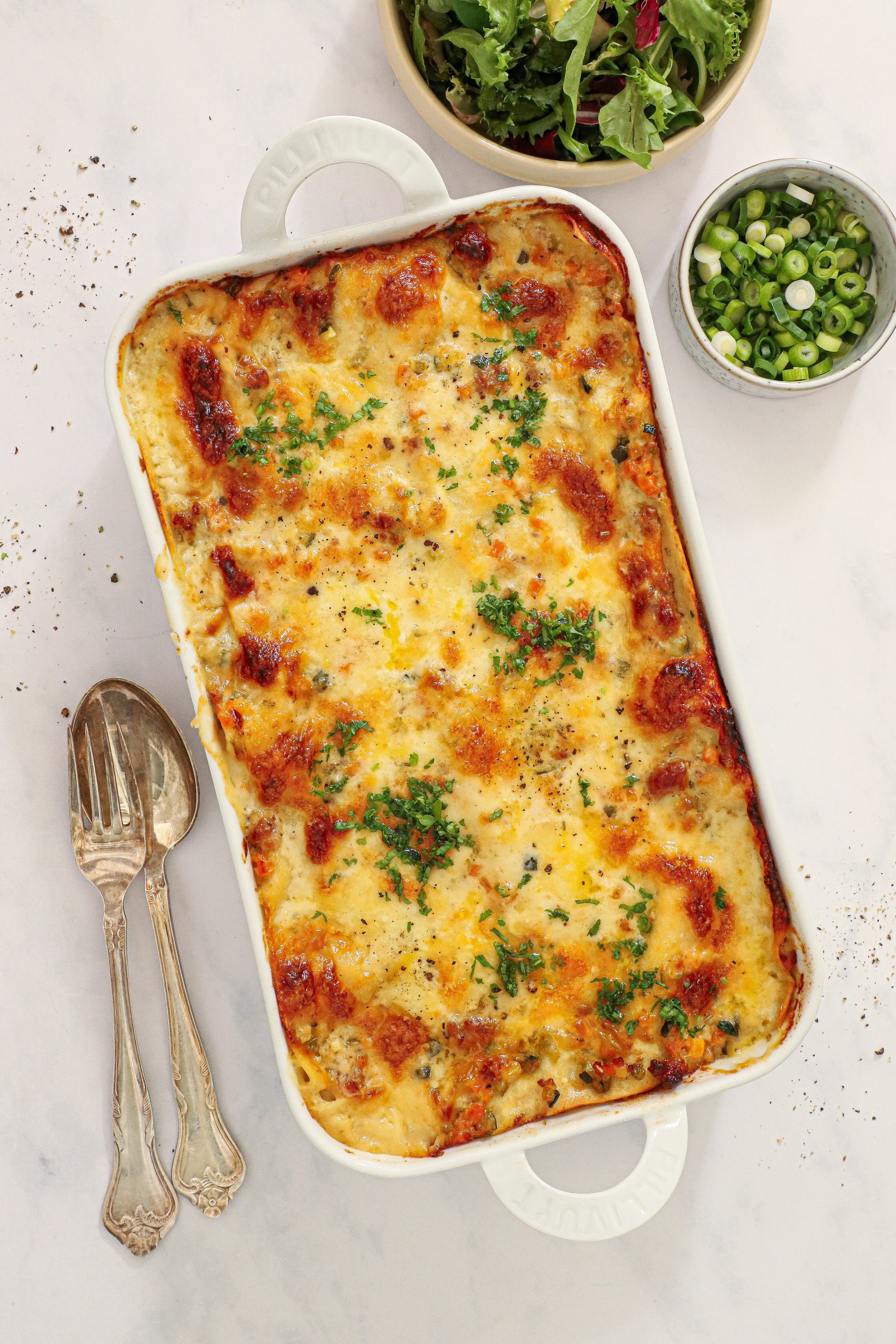 Lasagne med salsiccia og bechamel
