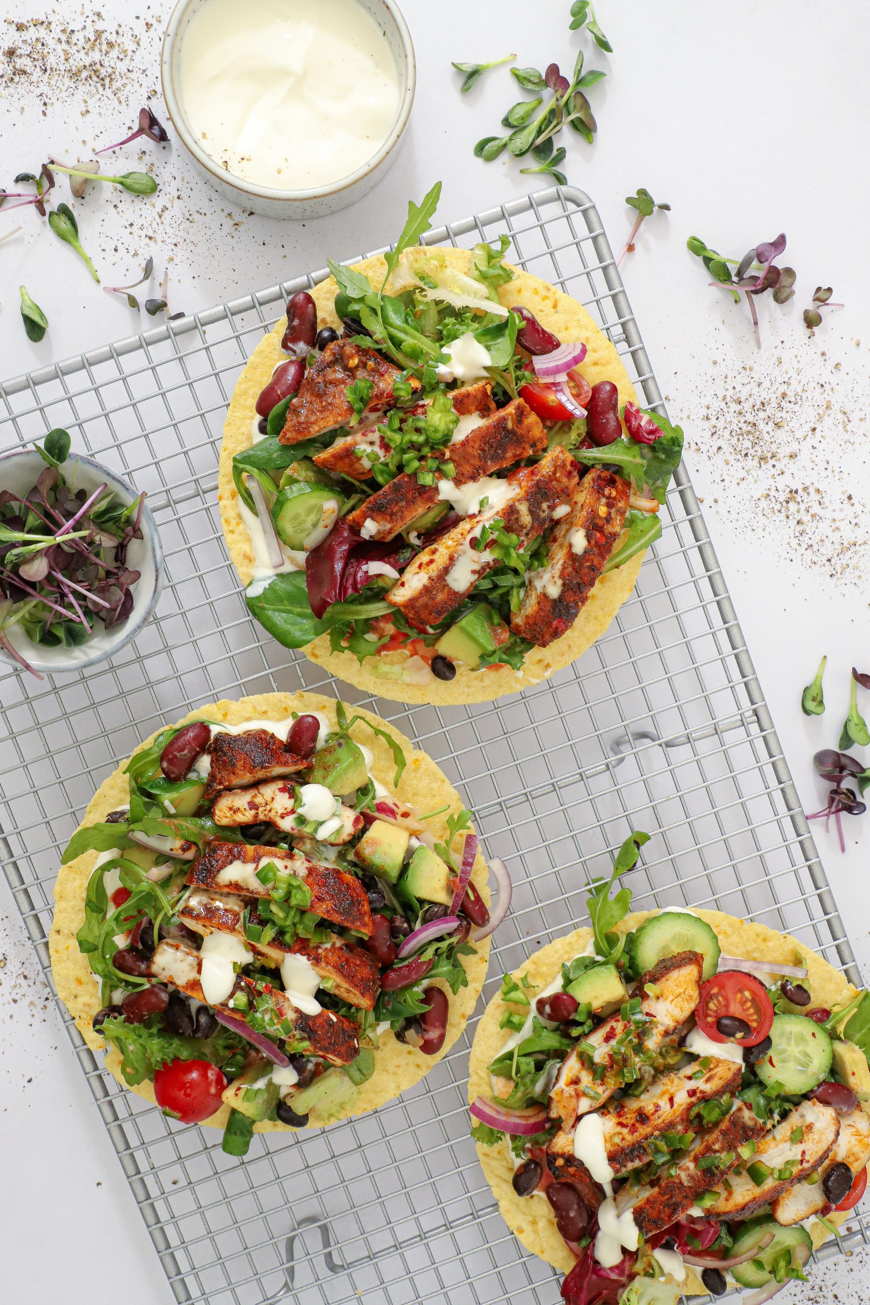 Tacos med krydret kylling