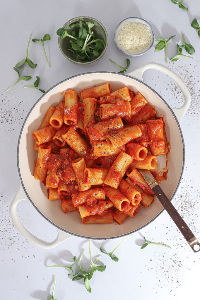 Pasta Amatriciana - Nem italiensk klassiker med pancetta