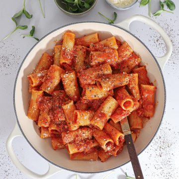 Pasta Amatriciana - Nem italiensk klassiker med pancetta