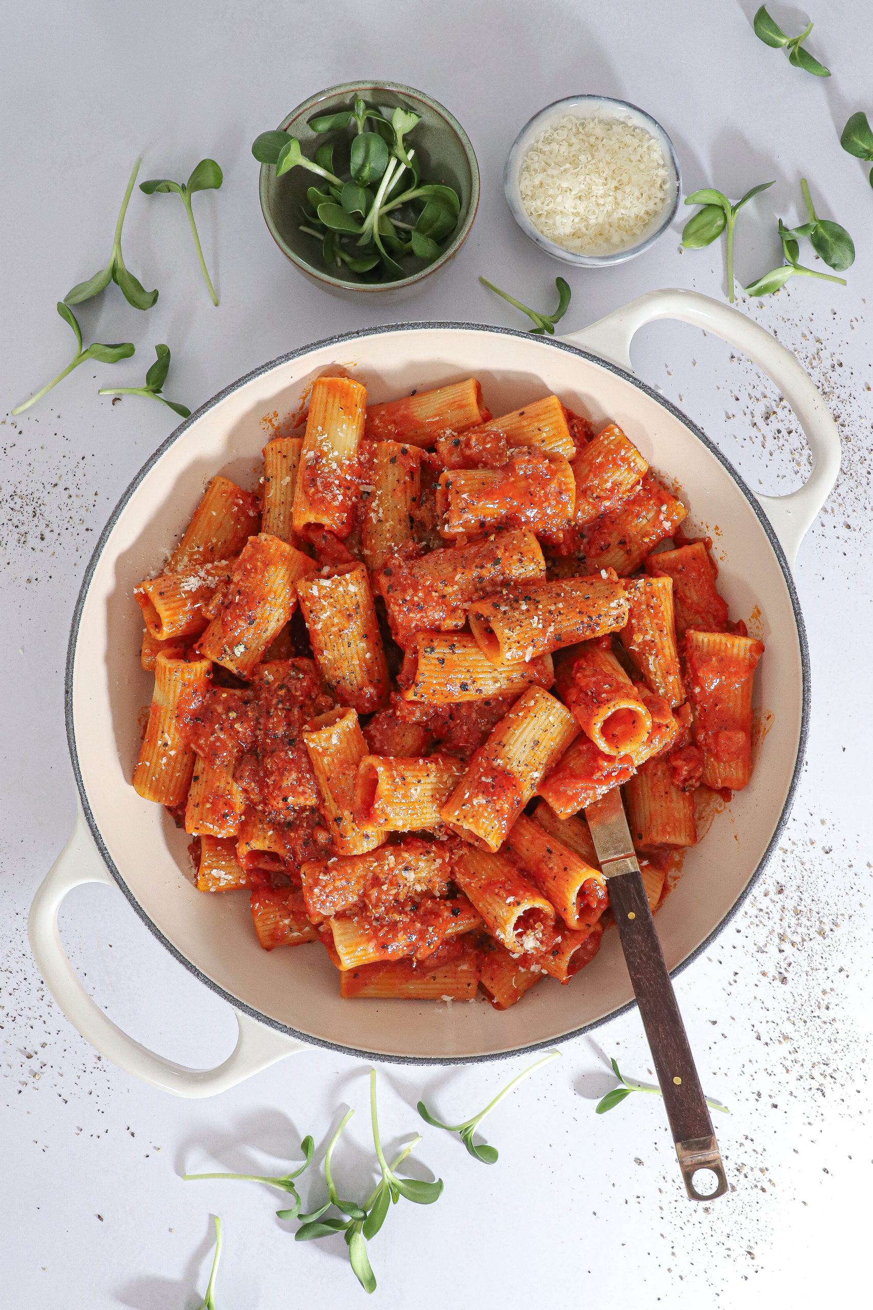 Pasta Amatriciana - Nem italiensk klassiker med pancetta