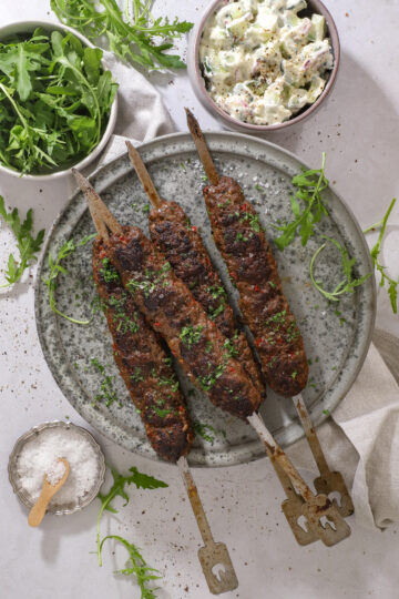 Adana Kebabspyd – Krydrede tyrkiske kebabspyd med oksekød