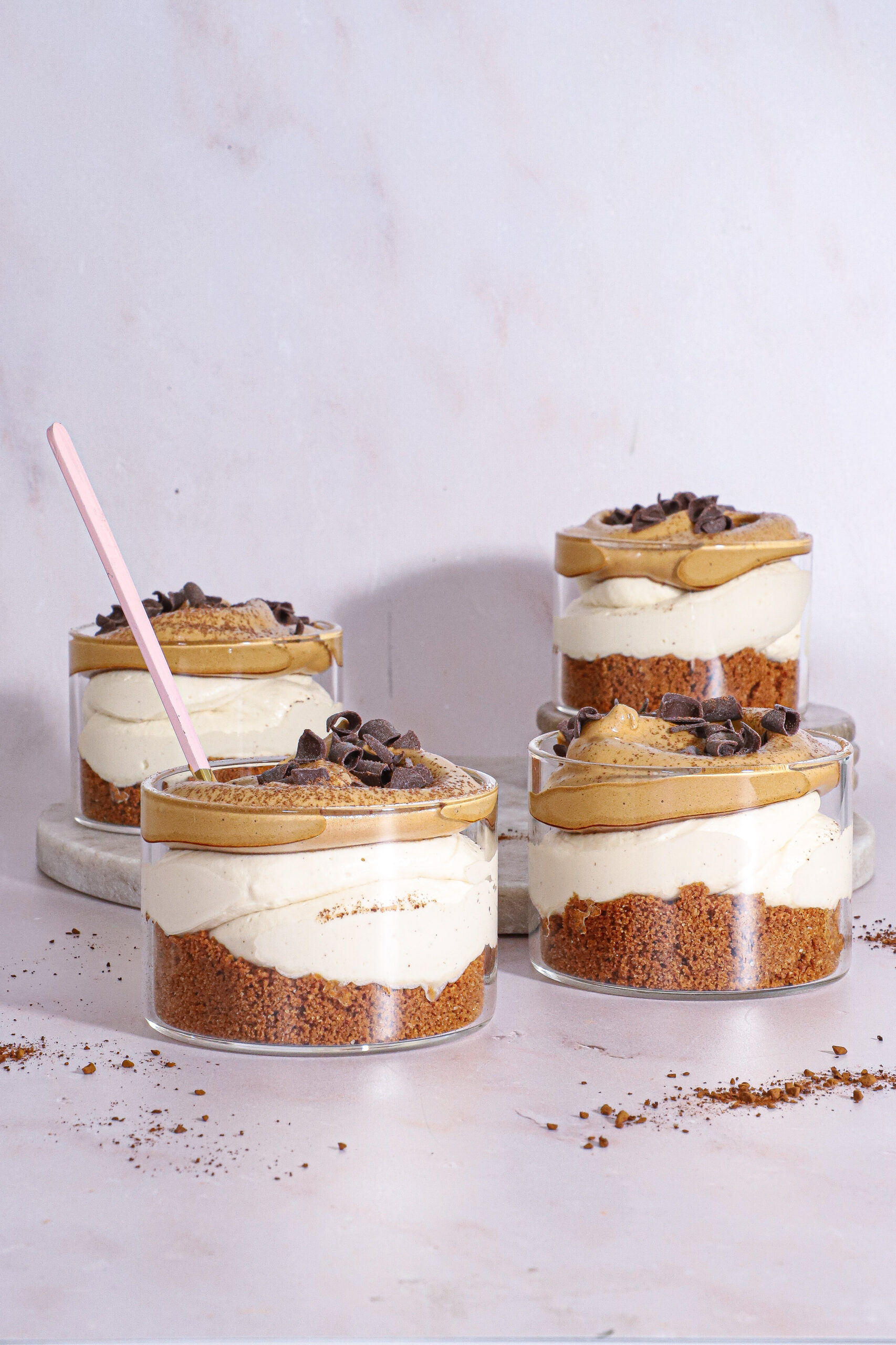 Cheesecake i glas med kaffeskum og kahlua - Klar på kun 15 minutter