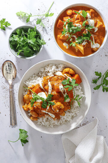 Butter bean masala - Opskrift på vegetarisk butter chicken