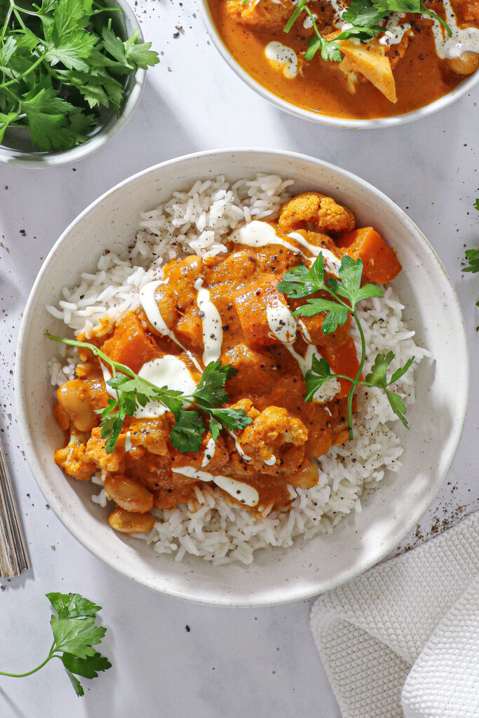 Butter bean masala - Opskrift på vegetarisk butter chicken